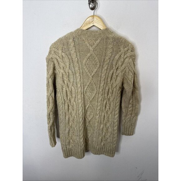 Vintage Denim Supply Ralph Lauren Woman S Oversized Cable Knit Cardigan Alpaca - Picture 5 of 5